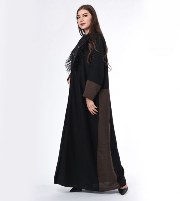 Embellished Color Block Abaya