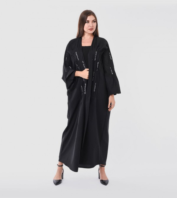 Hand Embroidered Pleated Abaya