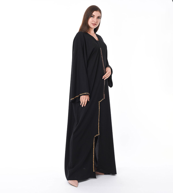 Embellished Flare Sleeve Abaya