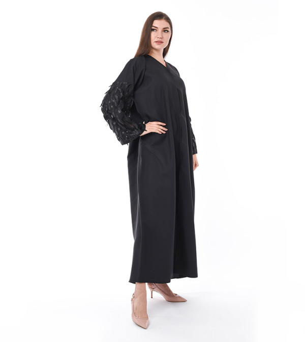 Embellished Sleeve Casual Abaya