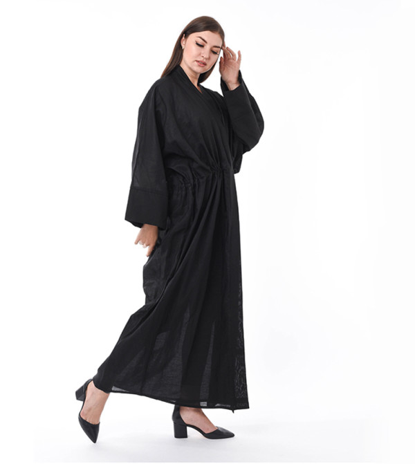 Shawl Lapel Casual Abaya