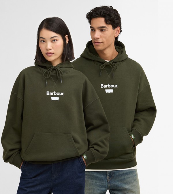 Barbour Levi's Logo Printed Long Sleeves Hoodie