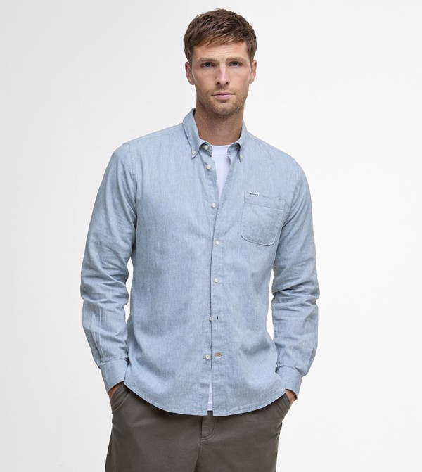 Label Detail Nelson Tailored Fit Shirt