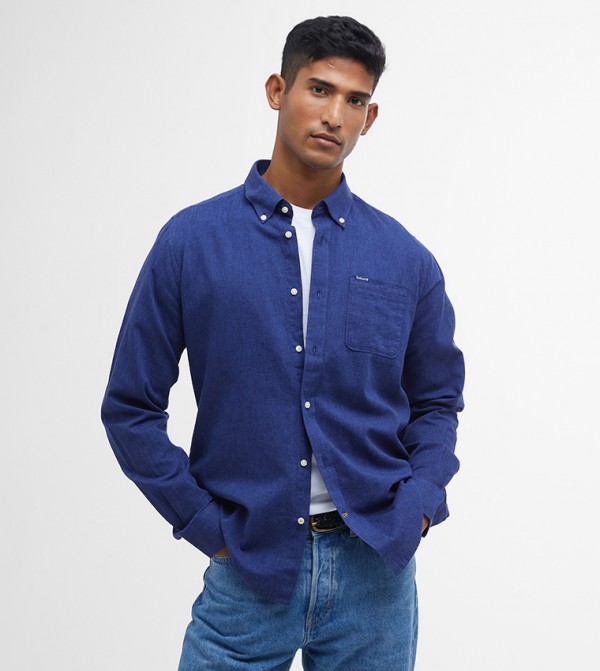 Label Detail Nelson Tailored Fit Shirt