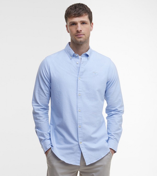 Logo Embroidered Oxtown Tailored Fit Shirt