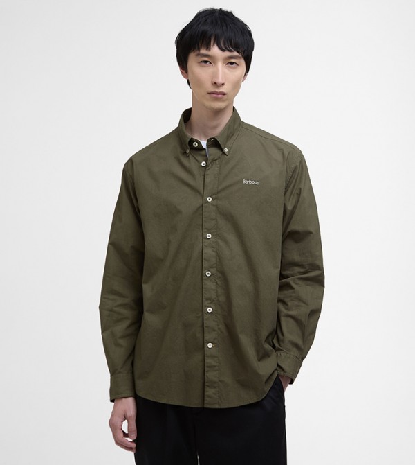 Logo Embroidered Oversized Shirt
