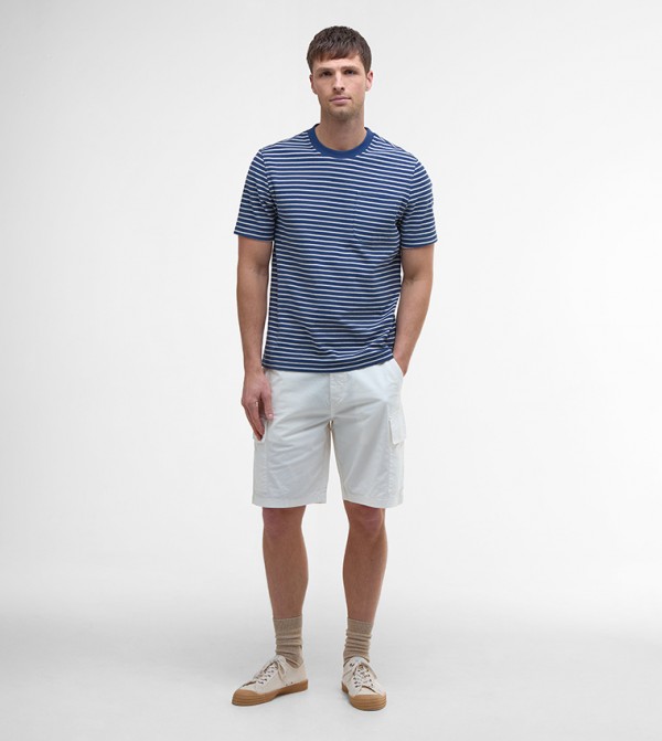 TWILL Solid Button Closure Cargo Shorts