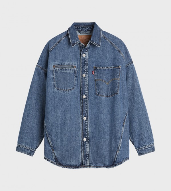Washed Twist Denim Jacket