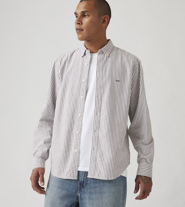 Striped Button-Down Shirt