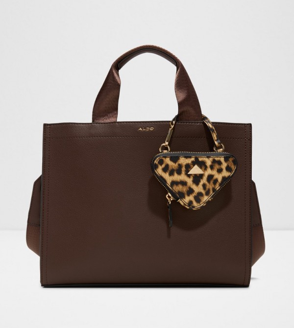 Logo Detail Satchel Bag with Coin Pouch