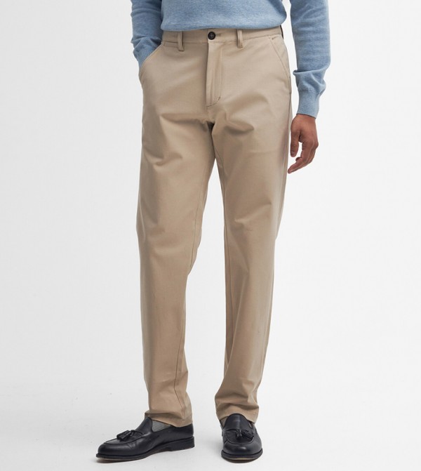 Solid Mid Rise Slim Fit Chinos