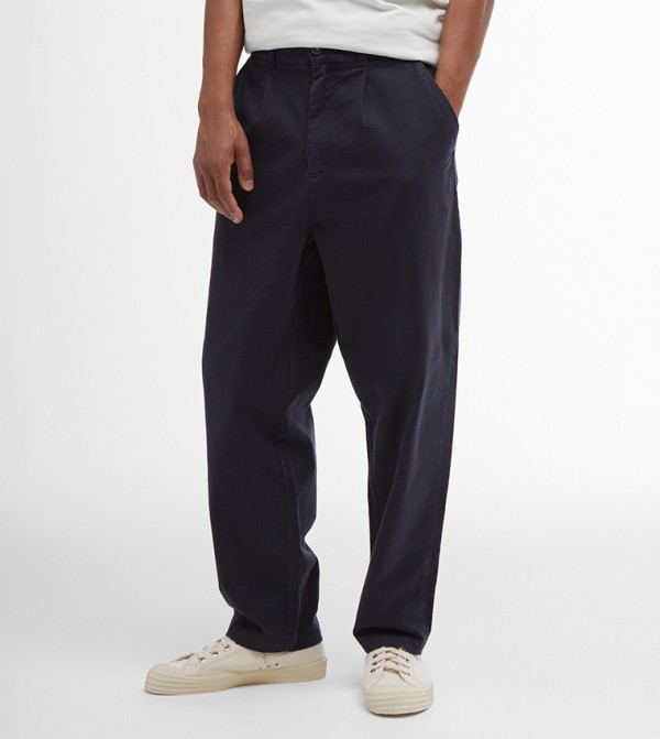 Solid Mid Rise Trousers