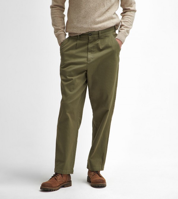 Solid Mid Rise Trousers