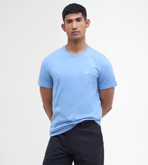 Logo Embroidered Crew Neck T-Shirt