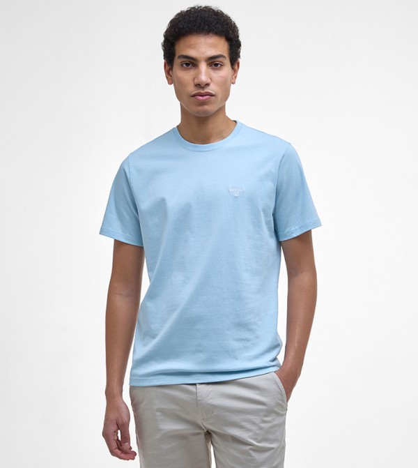 Logo Embroidered Crew Neck T-Shirt