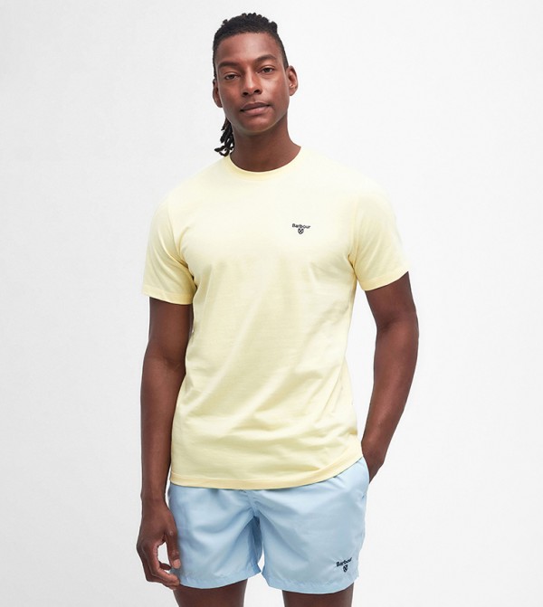 Logo Embroidered Crew Neck T-Shirt