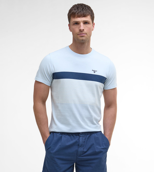 BRAESIDE Stripe Detail Crew Neck T-Shirt