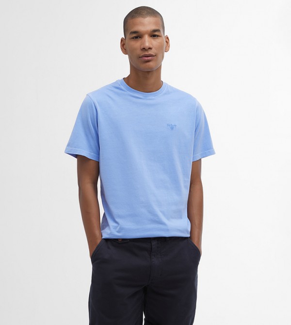 Logo Embroidered Crew Neck T-Shirt