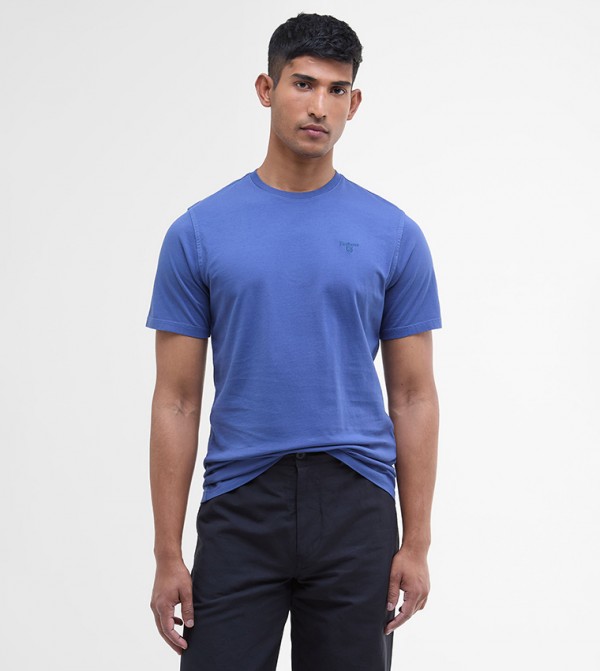 Logo Embroidered Crew Neck T-Shirt