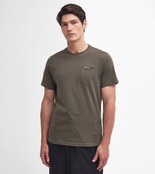 Logo Embroidered Langdon Crew Neck T-Shirt