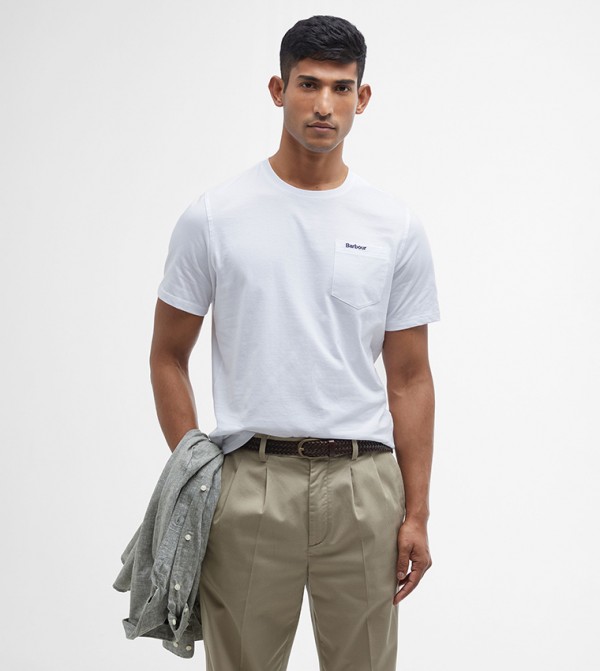 Logo Embroidered Langdon Crew Neck T-Shirt