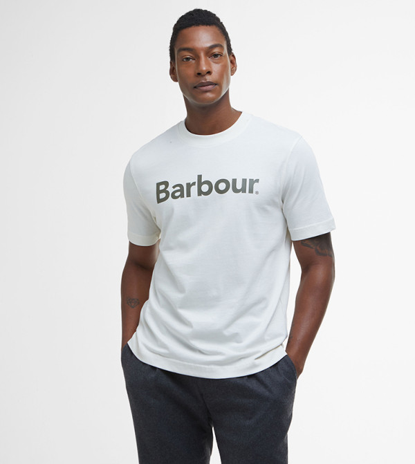 تيشيرت بقصة مريحة وطبعة الشعار 