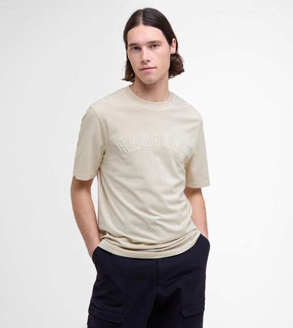 BANFORD Logo Embroidered Relaxed Fit T-Shirt