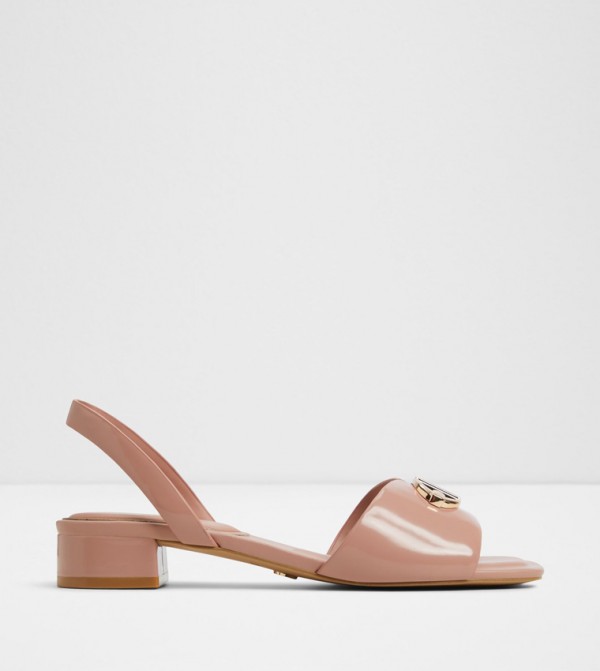 MUFFY Metal Accent Block Heel Sandals