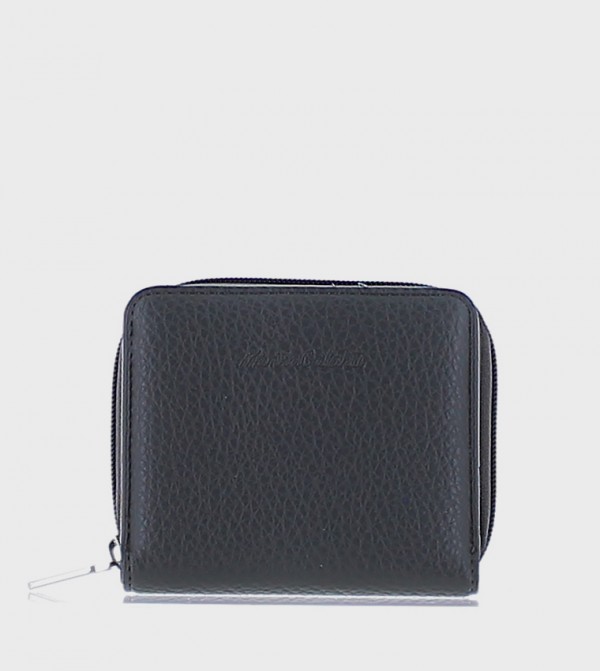 Textured Zip Around Mini Wallet