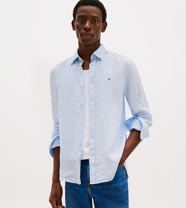 Pigment Dyed Long Sleeves Casual Shirt