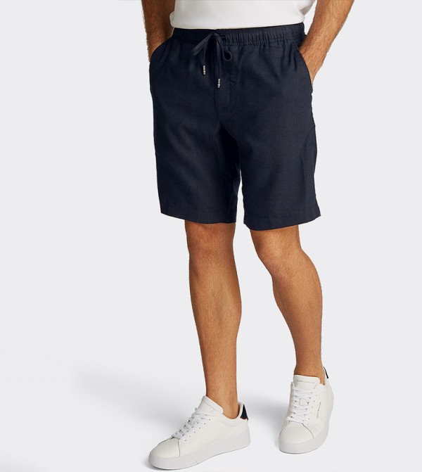 Harlem Linen Drawstring Waist Shorts