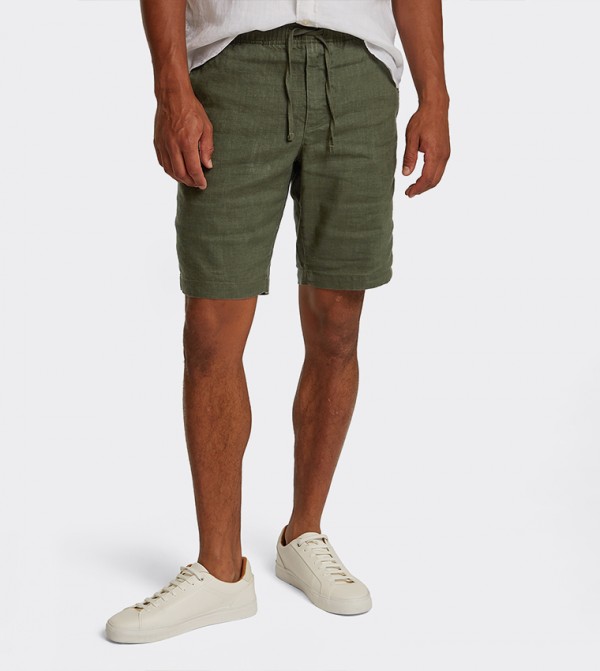 Harlem Linen Drawstring Waist Shorts