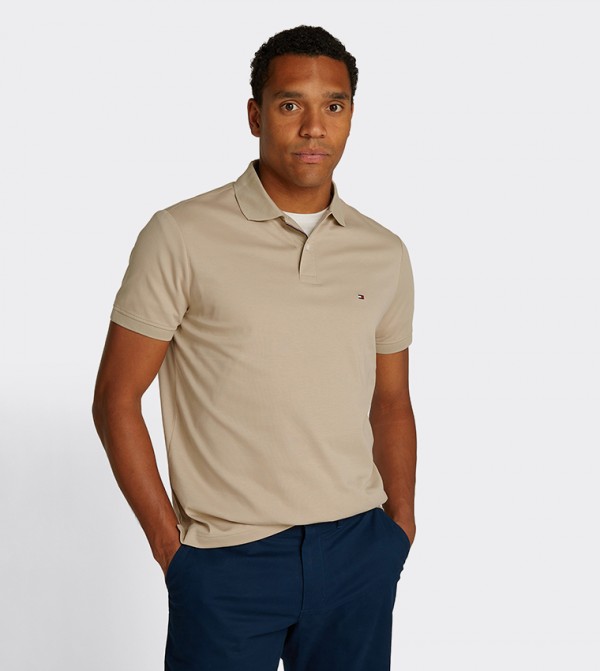 Interlock Placket Short Sleeves Polo T-Shirt