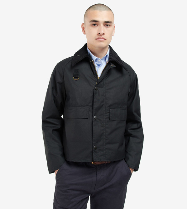 Solid Long Sleeves Cropped Spey Jacket