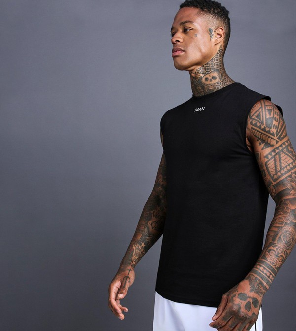Printed Sleeveless T-Shirt