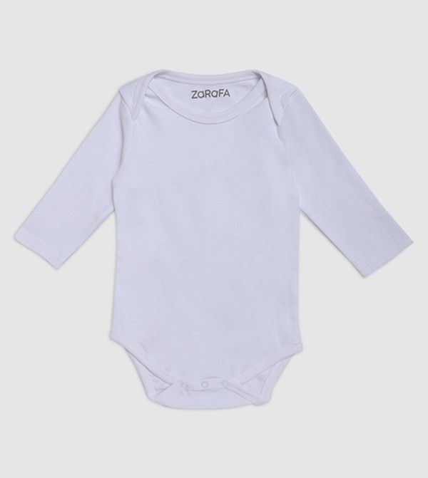 White long sales sleeve baby onesie