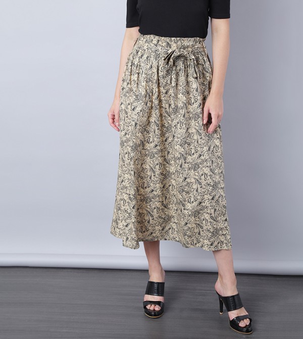 Oasis leopard wrap outlet midi skirt multi