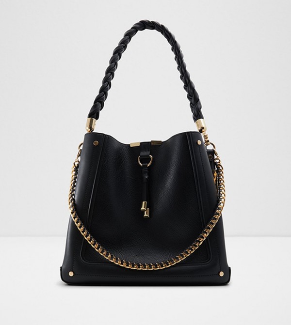 NALAYNA Braided Strap Bucket Bag