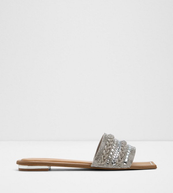 NAVALIA Embellished Flat Sandals