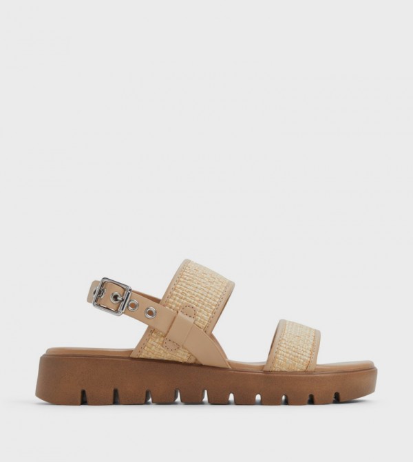 NEVRA Woven Detail Strap Platform Sandals
