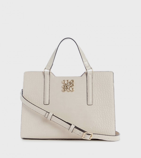 SHILOH 3 Croc Textured Satchel Bag