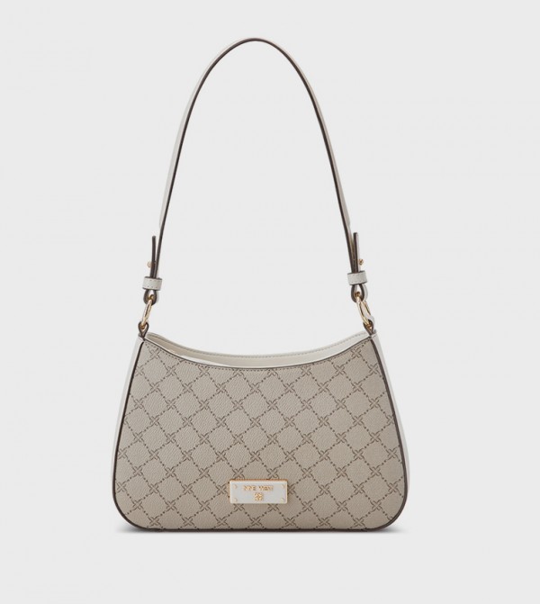 CHARMAINE Patterned Zippered Shoulder Bag