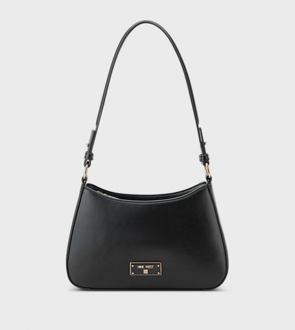 CHARMAINE Logo Detail Zippered Shoulder Bag