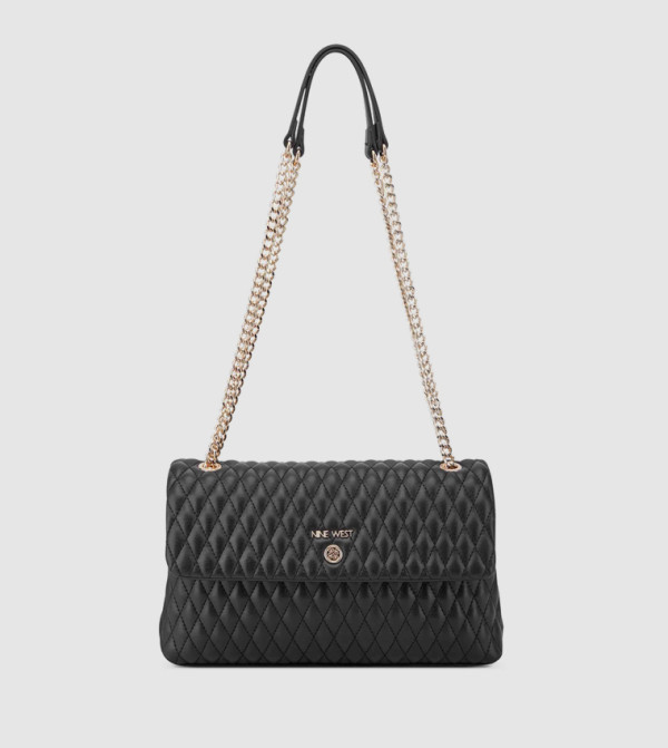 Buy Steve Madden BLESIA Monogram Detail Shoulder Bag In Black 