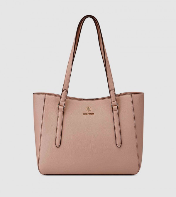 ZOIE Textured Logo Detail Tote Bag