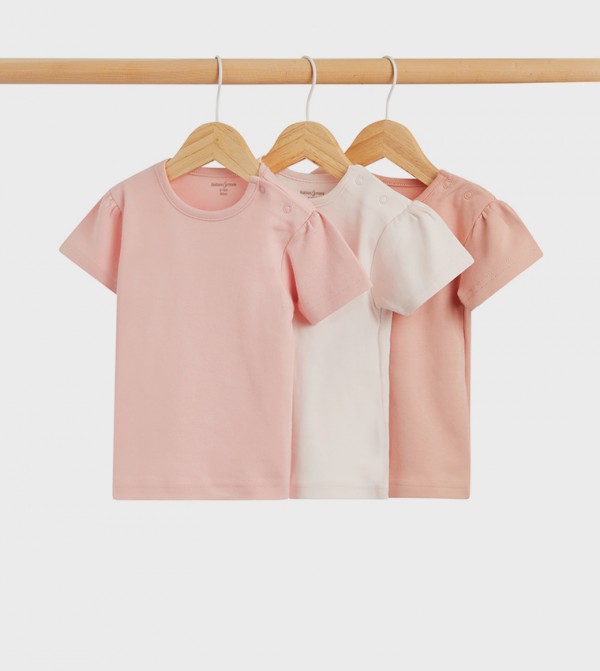 Pack of 3 Solid Short Sleeves T-Shirts