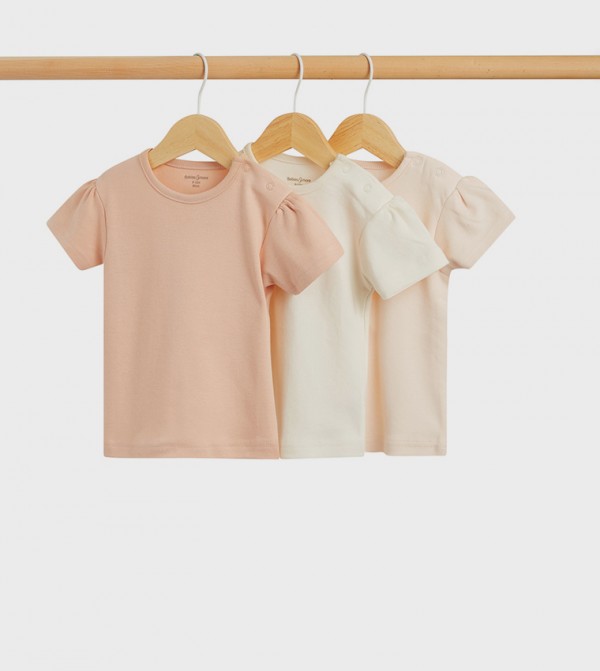 Pack of 3 Solid Short Sleeves T-Shirts