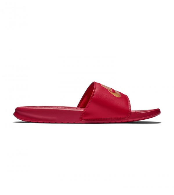Buy Nike Benassi Jdi Round Toe Wide Strappy Slipper Red In Red 6thStreet UAE