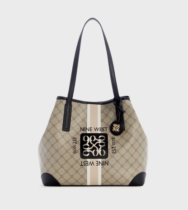 Buy Nine West DELAINE Logo Printed 2 In 1 Tote Bag In Beige 6thStreet