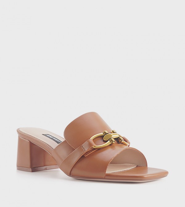 GARLAND Metal Accent Block Heel Sandals
